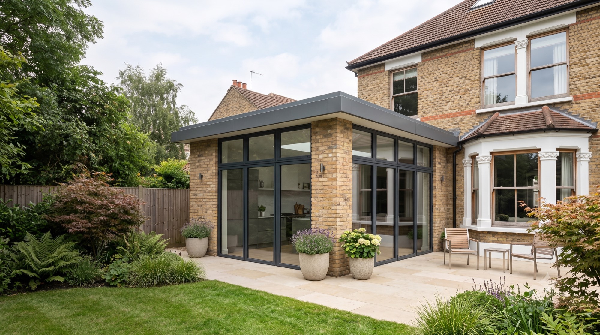 A characterful Edwardian family home in Surrey with a refined contemporary rear extension
