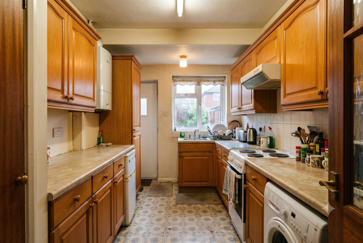 The original kitchen before the extension